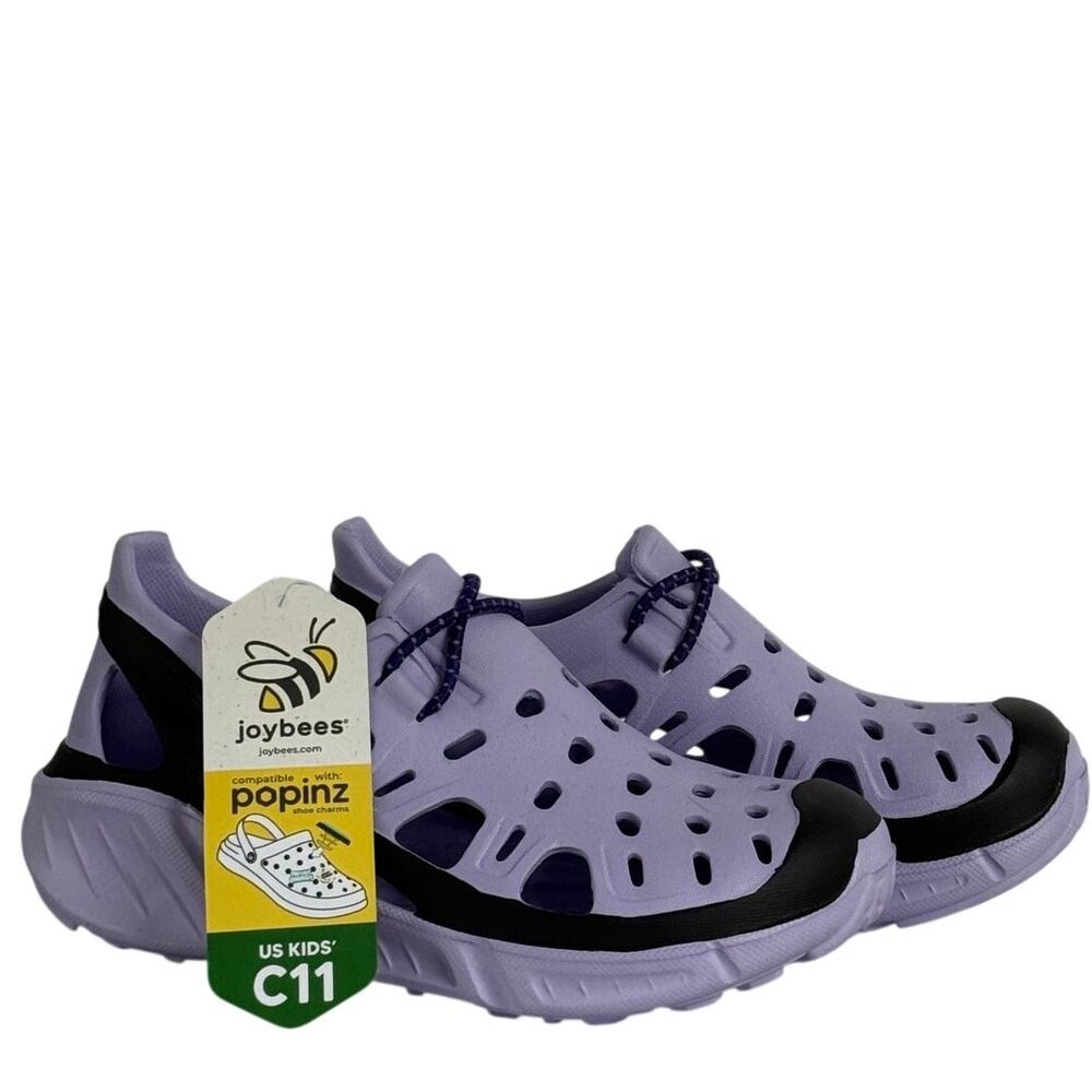 Joybees Kids Trekking Shoe Slip On EVA Water Sneaker Lilac Black Sz C11  NWT